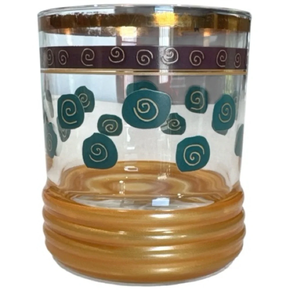 Vintage Mid Century Modern Sakura Sango Sue Zipkin Ribbed Swirl Glass